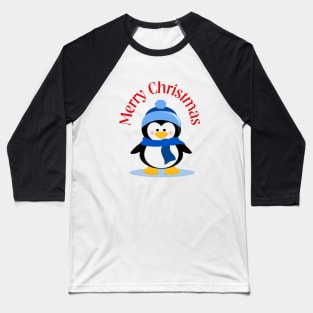 Merry Christmas Penguin Baseball T-Shirt